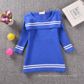 Fashion design baby 2-8 years clothing knitted modern dress girls dresses